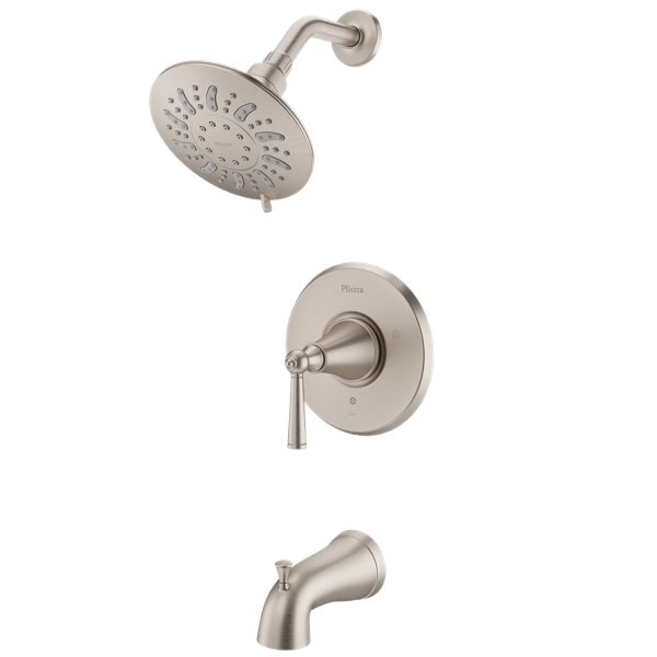 Tub and Shower Trim, 3, Wall, Brushed Nickel